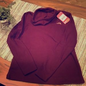 Fleece cowel neck sweater